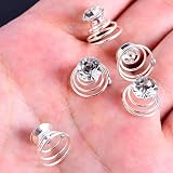 BaiJ 24pc Spiral Hair Pins Bridal Updo Accessories Crystal Pearl Rhinestone view 4