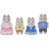 Calico Critters - Husky Family - Collectible Dollhouse Toys | Adventure-ready flocked pups with cool blue-gray coats - pose the pack for snowy expeditions and family story play, Ages 3+
