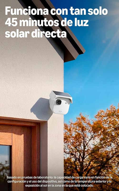 Solaris 2K+ (última geração), Câmara de Segurança Inteligente sem Fios, Alimentada a Energia Solar, Vídeo 2K, Módulo de Sincronização, 1 Câmara (Branca)