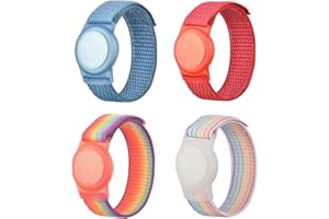 Kids Wristband, Adjustable Nylon Strap with Durable Silicone Anti-Lost Anti-Scratch Protective Case(E)