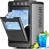 Antarctic Star Ice Maker, Portable Ice Machine with Self-Cleaning Function, 8 Cubes in 6 Mins Fast Countertop Ice Making, Compact Ice Maker for Home, Kitchen, RV, Travel, Matte Black