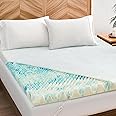 Memory Foam Mattress Topper King - 7-Zone Bed Topper with Air Mattress Cover - 4 inch Cooling Gel Bed Mattress Pad for Back Pain