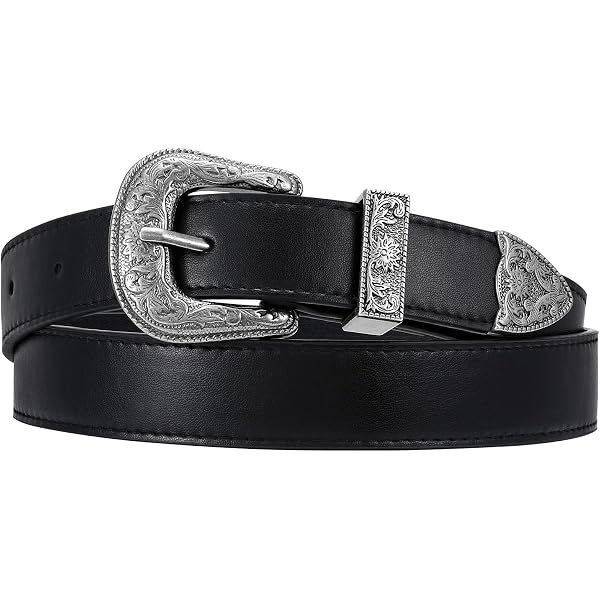 Patricia Nash Leather Astrid Belt, Size S, Black at Amazon  display picture 3