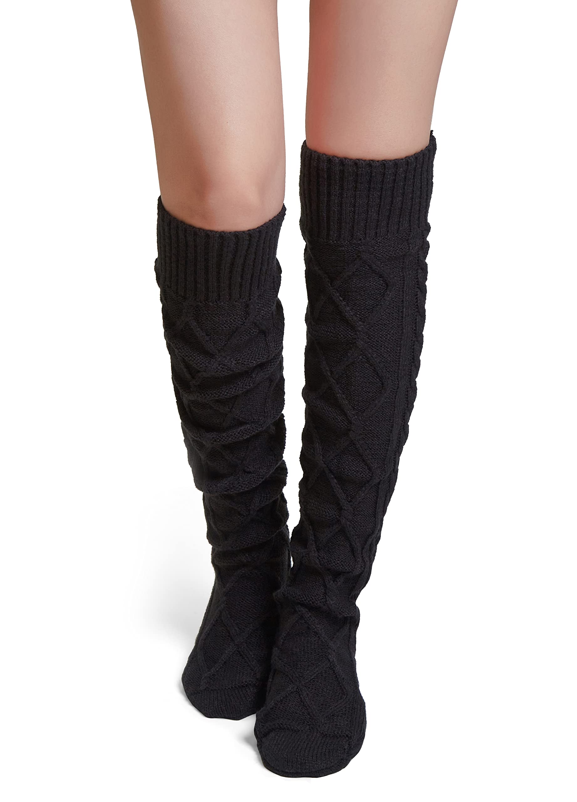 Women's Cable Knit Thigh High Socks Over the Knee Boot Socks for - Main Image