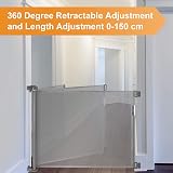 Wodondog Retractable Stair Gate 150cm Wide Grey One Hand Op view 5