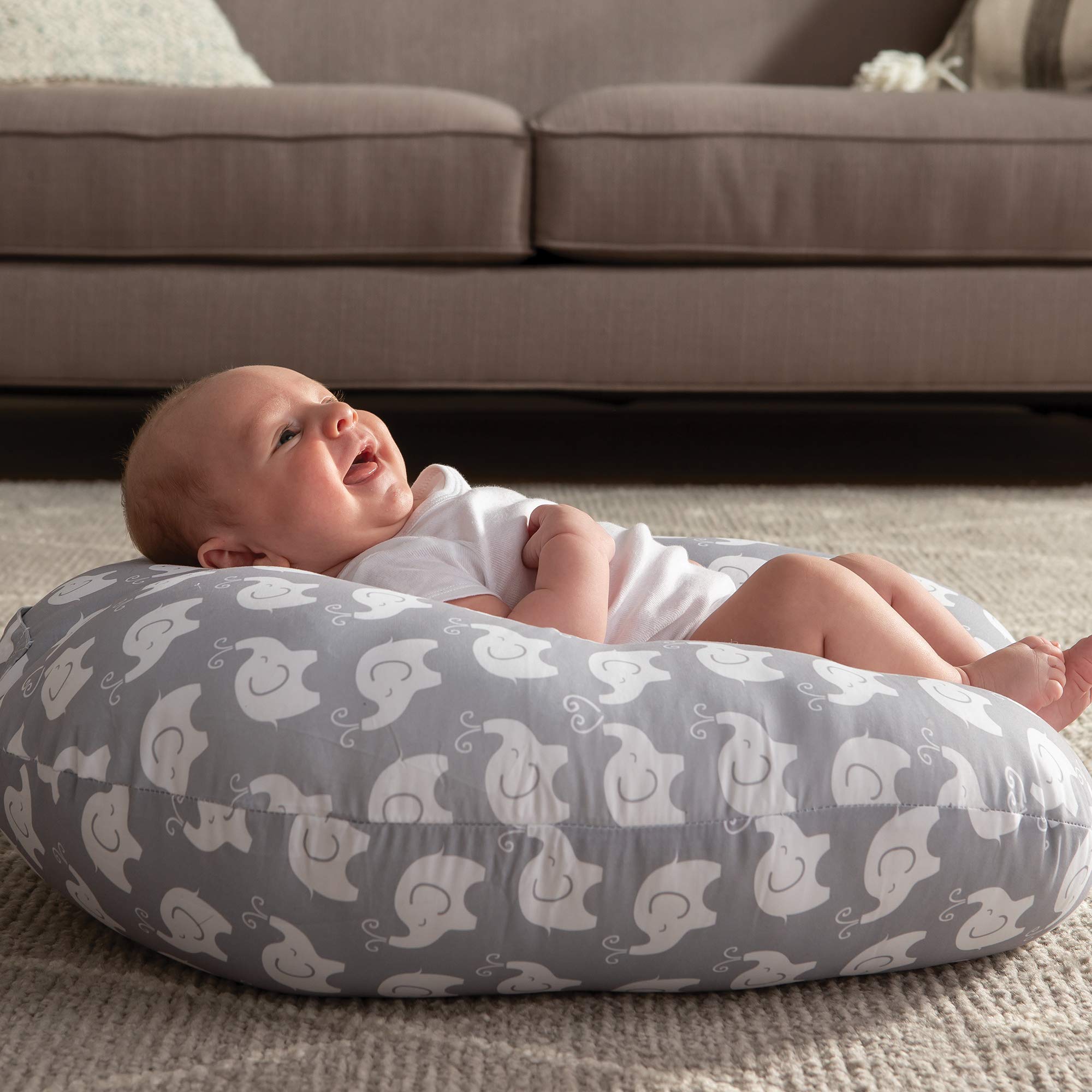 Boppy Original Newborn Lounger, Elephant Love Gray Buy Online in South