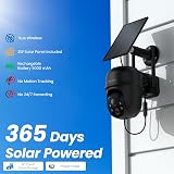 Cinnado Solar Security Camera Outdoor Wireless 2K PIR Night Vision 360 PTZ Black view 9
