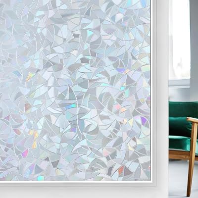 rabbitgoo Rainbow Window Film Privacy Privacy Glass Decor 60x200cm