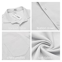 COOFANDY Dress Shirts for Men Short Sleeve Casual