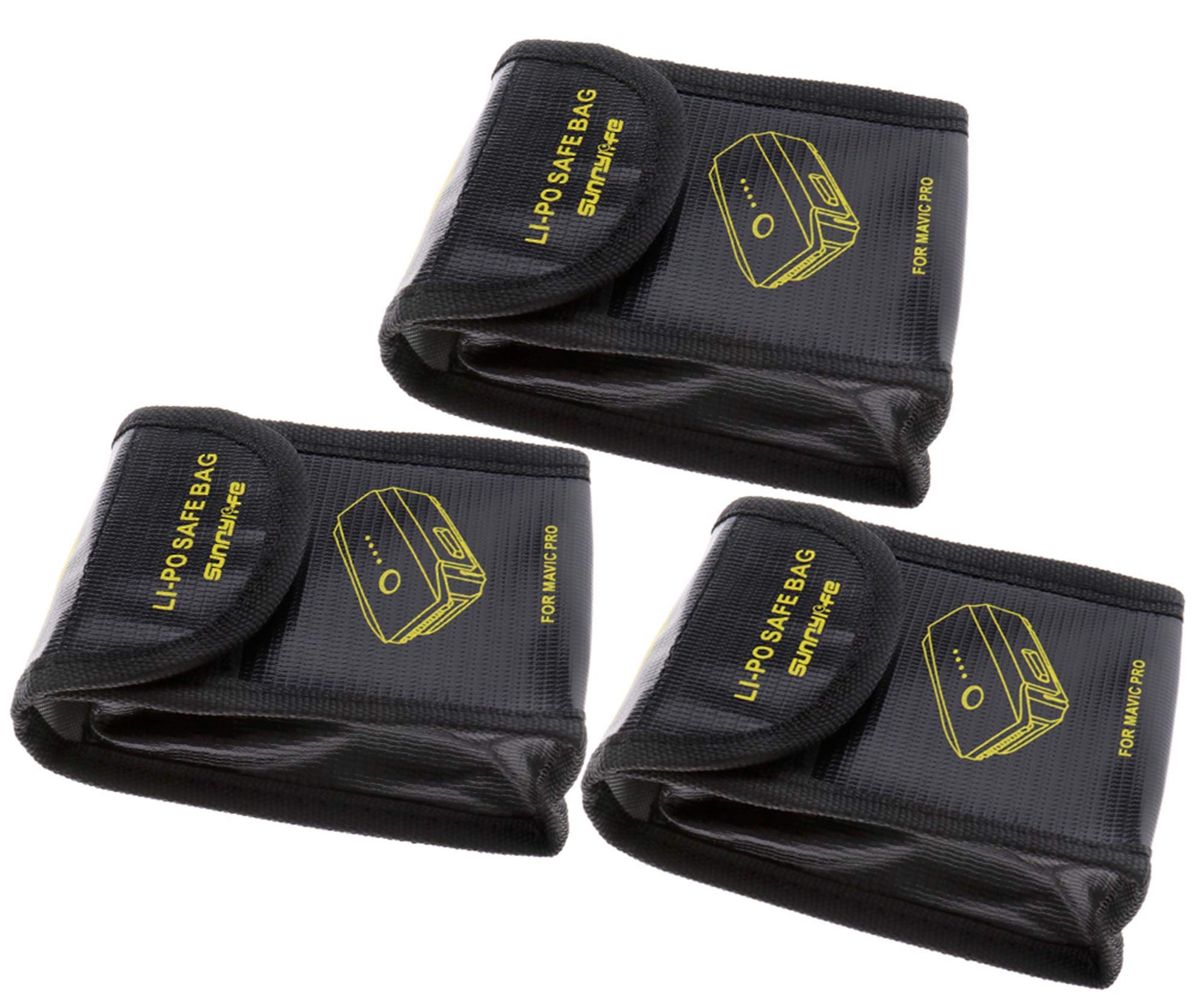 The Lord of the Tools Lipo Battery Safe Bags Fireproof Explosion Proof Safety Storage Guard Cases Set of 130 x 95 x 45mm Black