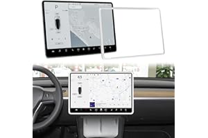 frani Screen Frame Protector White Designed for Tesla Model 3 (2025-2017), Tesla Model Y (2025-2020),Interior Decor Accessories for Tesla Model Accessories
