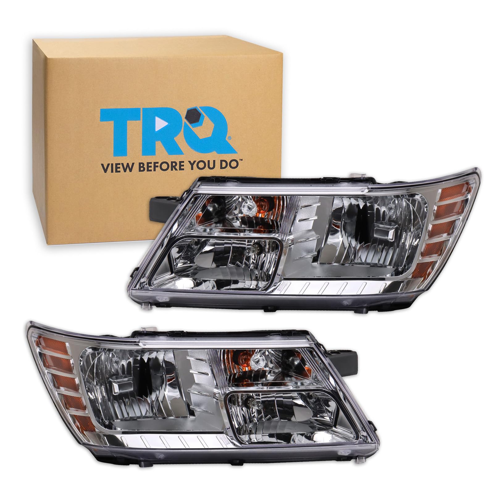 TRQ Headlight Assembly Set Headlights Driver