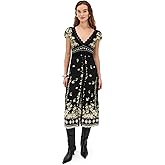 alice + olivia Women's Rose Lace Detail Midi Dress