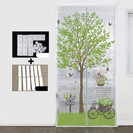 Silk Road Summer Anti Mosquito Bug Door Blinds Partition Velcro