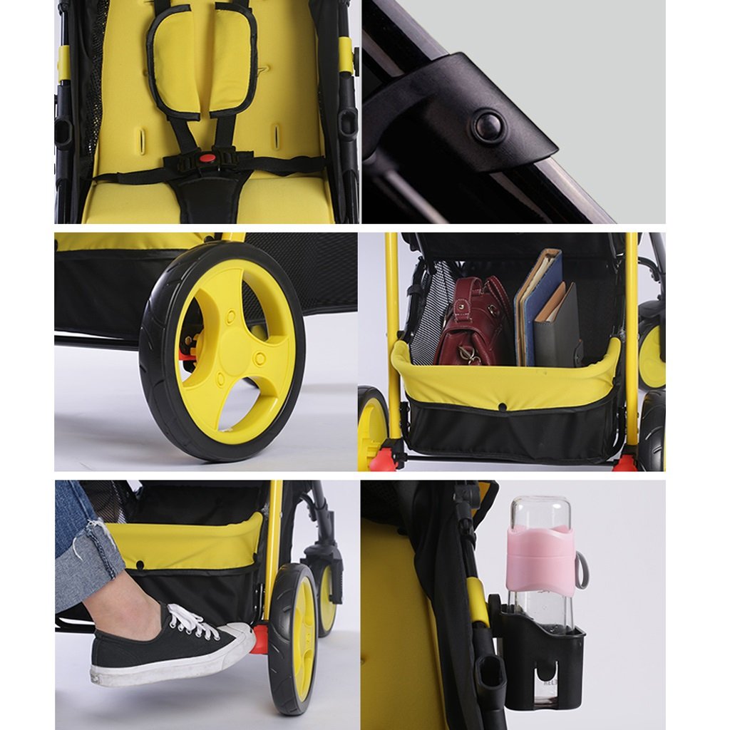 ベビー用トロリー イエロー いえろ ベビーカーは座って簡単なミニ折り畳みトロリーを置くことができます B07gcdy6 イエロー Tlmy 色 いえろ ベビーカー オンライン限定商品 Iccscem Ac In
