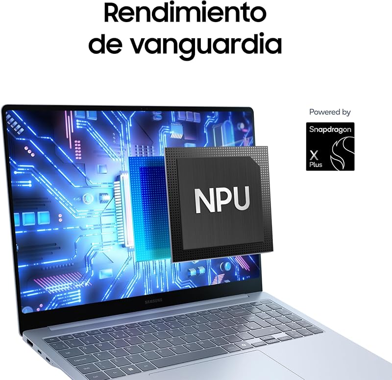 Galaxy Book4 Edge, Ordenador Portátil Ultrafino 15.6" Full HD LED, Snapdragon X 8 Core, 16GB RAM, 512GB SSD, Qualcomm Adreno, Windows 11 Home, Gris, Teclado QWERTY Español
