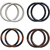 8 Pack Purse Handles Round Purse Handles,4 Colors Sewing on Shoulder Bag Strap Handle Replacement for DIY Crocheted Bags Handbag Purse Wallet Making,with Crochet