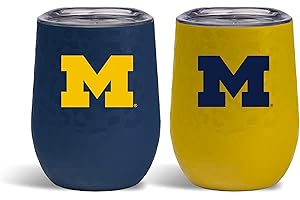 The Memory Company | Licensed NCAA 2-Pack Home/Away Leopard SS Stemless Wine Tumblers