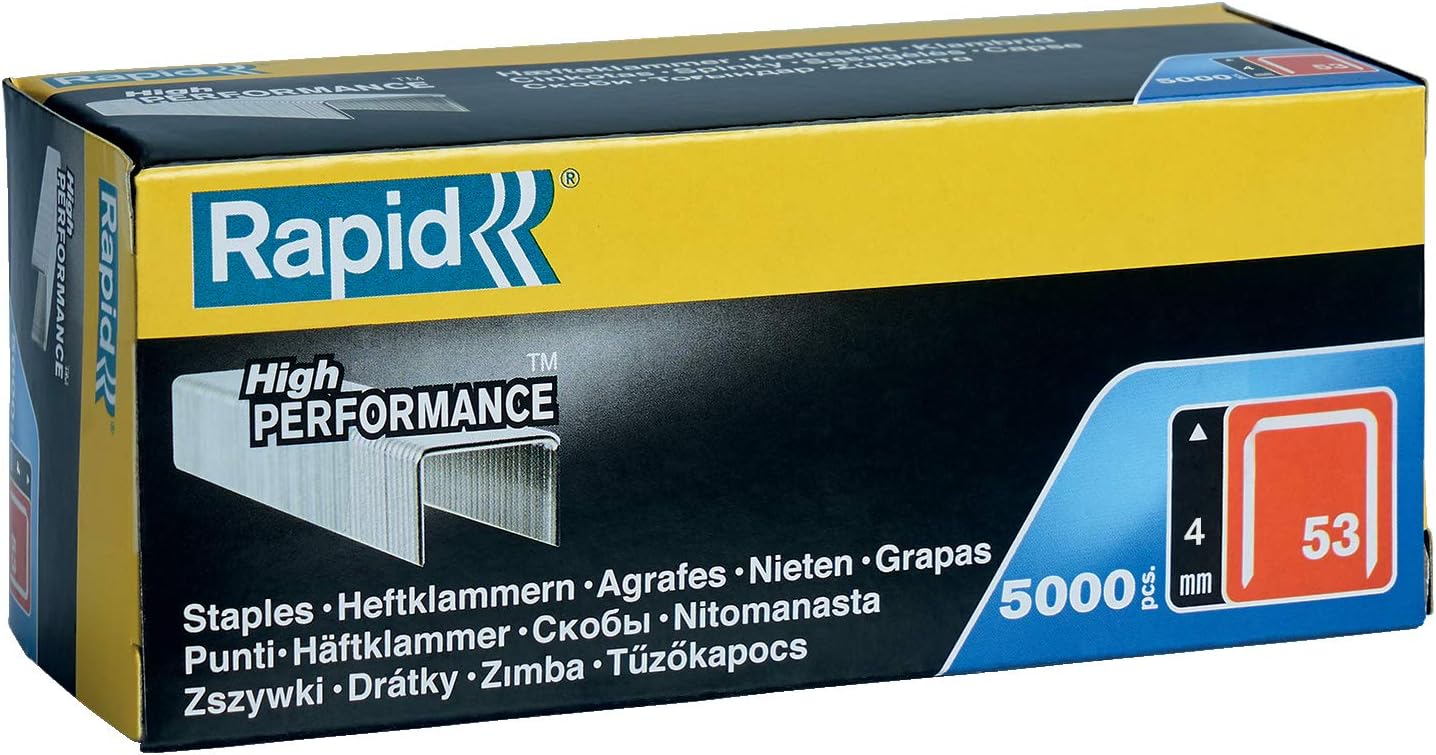 Rapid High Performance Staples, No.53, Leg Length 4 mm, 23808700 - 5000 Pieces, Silver, 5000 Box - Image 3