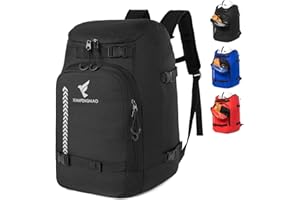 XIANFENGNIAO Ski Boot Bag,50L Waterproof Ski Boot Travel Backpack for Snowboard Boots, Skiing Helmet, Goggles, Gloves, Skis, Snowboard & Accessories for Men,Women and Youth