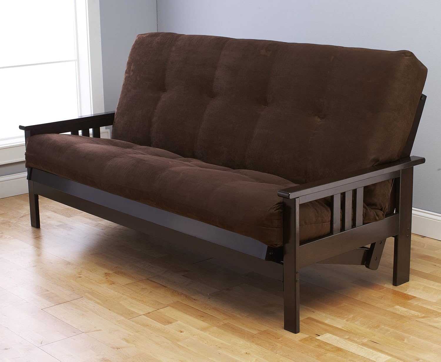 Full Drawer Set Monterey Espresso Futon Suede Chocolate