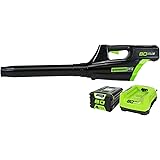 Greenworks PRO 80V 125 MPH - 500 CFM Cordless Blower, 2.0 AH Battery Included GBL80300