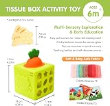 Hahaland Silicone Baby Tissue Box Toy 6-12 Months 6-IN-1 Montessori view 7