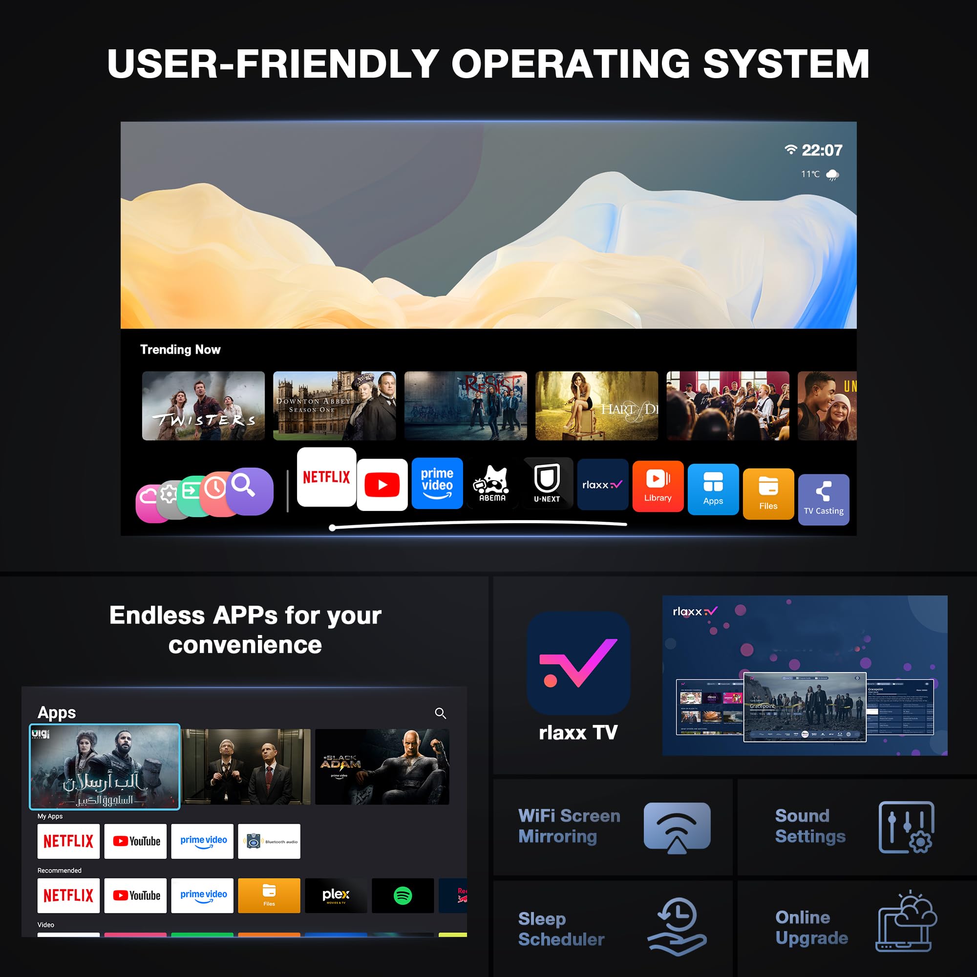 【Officially-Licensed APP & Native 1080P】Thinnest 1.81