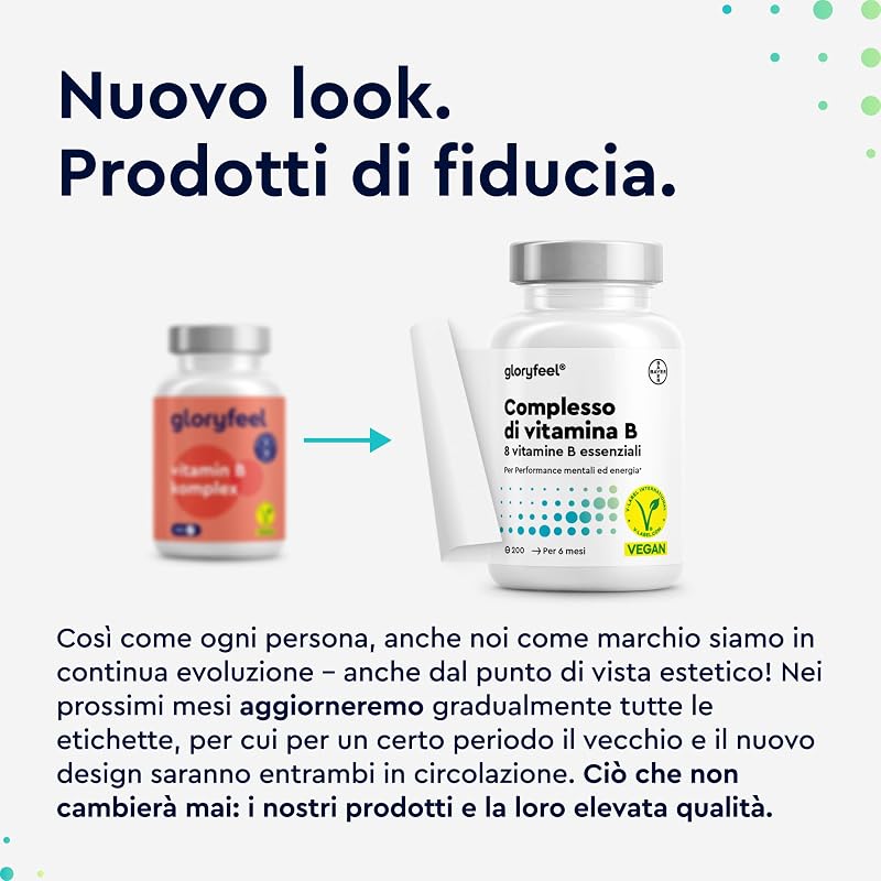 Vitamina B Complex ad Alto Dosaggio, 6+ Mesi di Scorta, 200 Compresse, Tutte le Vitamine B con Qualità Testata, Vitamine B1, B2, B3, B5, B6, B7, B9 e B12, con Biotina, Acido Folico e Vitamina B12 — foto 2 di 8