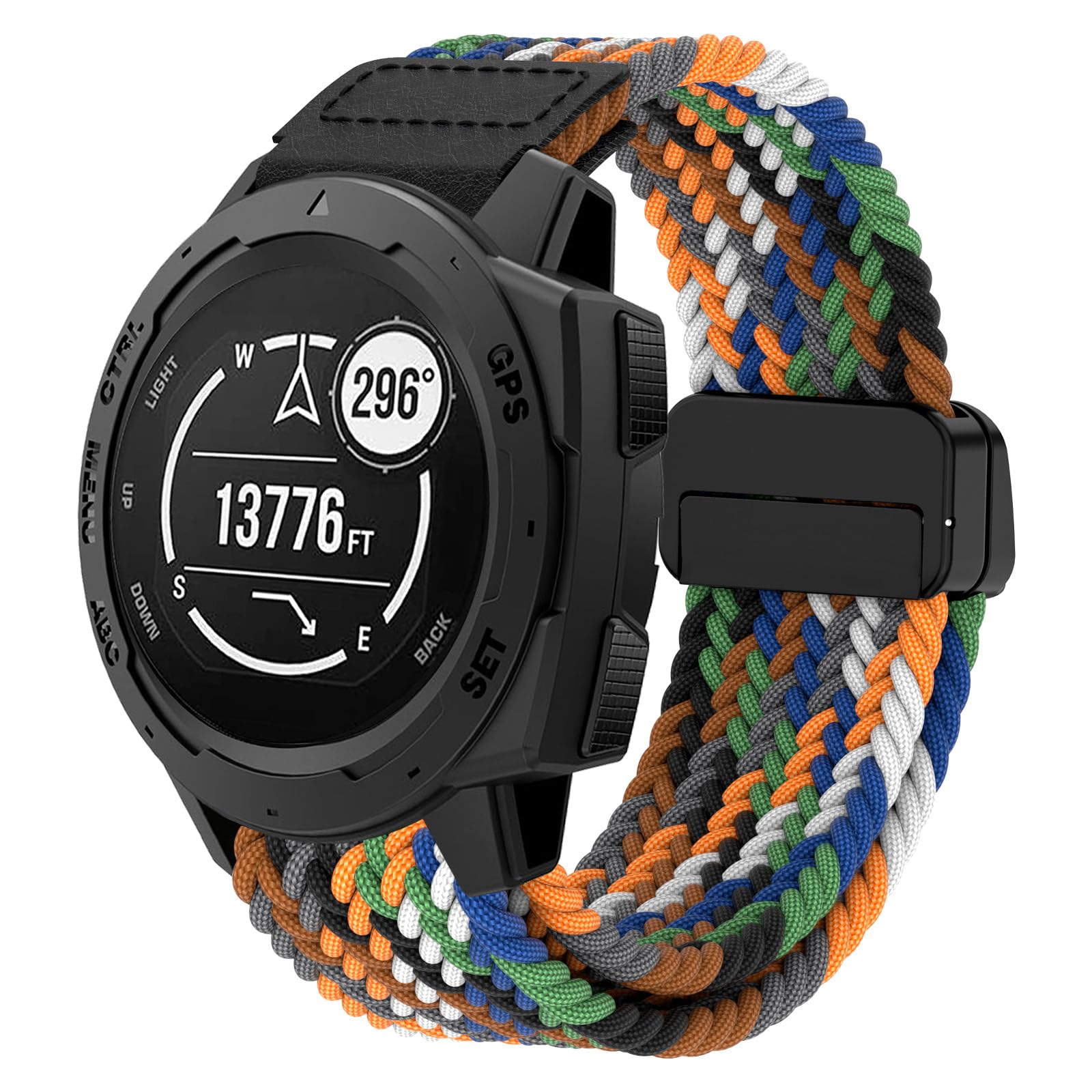 Osinaga Strap for Garmin Instinct/Instinct 2, Magnetic Nylon Replacement Wristband for Solar/Tactical/Esports Variants