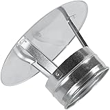 6 Inch Galvanized Steel Rain Cap - Round Roof