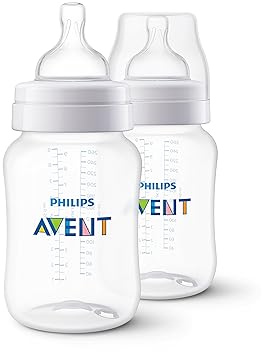 Philips Avent Klassik+ Flasche SCF563/27, 260ml, 2er Pack, transparent