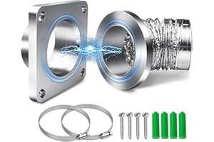 IURILA Magnetic Dryer Vent Coupling-Quick Connection and Disconnection Strong Magnet Self-Alignment Design Quick-Installation Dryer Magnetic Vent Connector Dryer Vent Connector Kit (Natural Titanium)