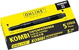 Online Double-Sided Black Ink Cartridges Universal Fountain Pens 5 Refills view 1