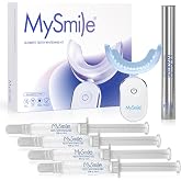 MySmile Teeth Whitening Kit for Sensitive Teeth, 30+ Treatments Whitener | 4*3ml 35% Carbamide Peroxide Whitening Gel+4ml Remineralization Pen &amp; 28LED Whitening Tray Light, Remove Years of Stains