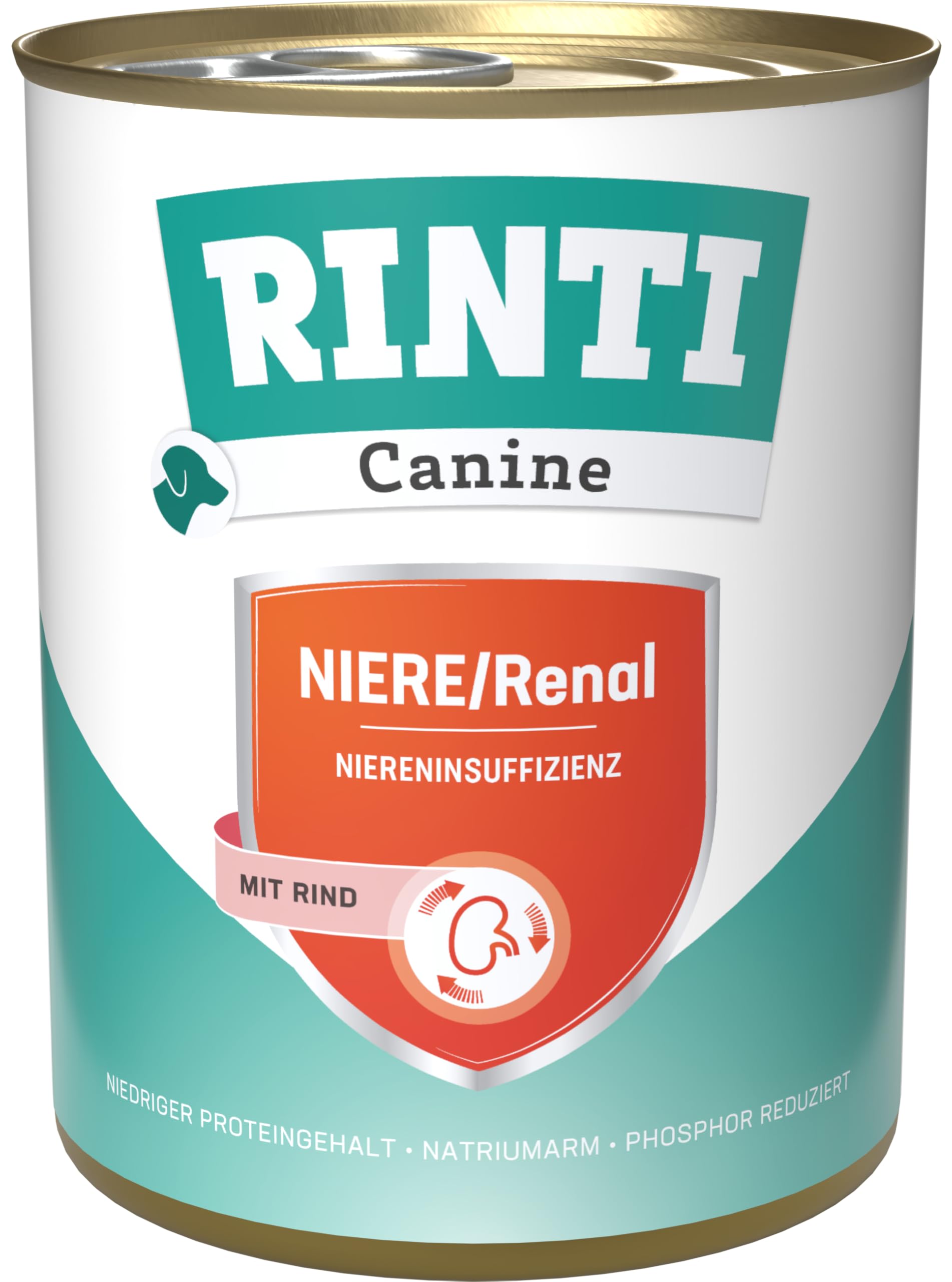 Rinti Canine Kidney/Renal Beef, 800 g (Pack of 6)