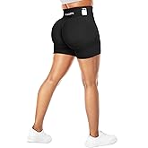 A AGROSTE High Waist Workout Shorts for Women Seamless Scrunch Butt Lifting Short Gym Smile Contour Cycling Biker Shorts