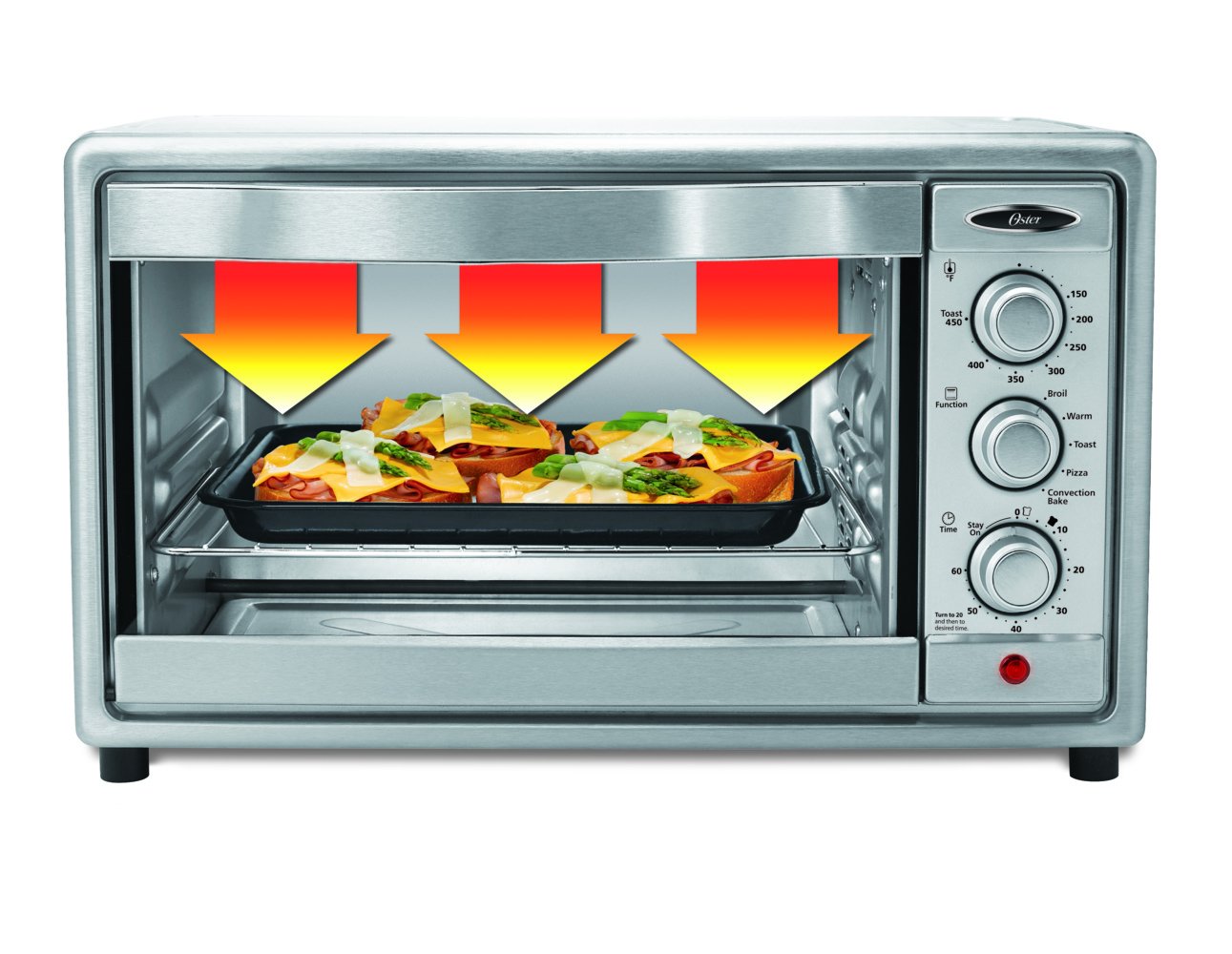 Oster TSSTTVRB04 6Slice Convection Toaster Oven, Brushed Stainless