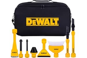 DEWALT 3-in-1 Pro 8-Piece Wet/Dry Vacuum Attachments Kit with Accessory Bag for Efficient Cleaning & Energy Saving, Compatible with Most Wet/Dry Vacs, DXVA00-0801