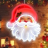 Christmas Decorations LED Santa Claus Acrylic Neon Lights, Cute Neon Signs, Room Decor Powered 5V Art Decorative Lights Night Lights Indoor for Christmas Tree, Home, Bedroom, Office,Dorm,Party