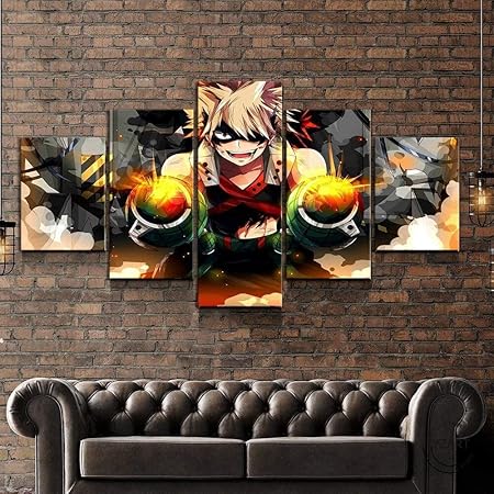 Amazon Co Jp Hnfsclub 大学アニメポスターイラスト絵画アニメーションキャンバス壁画hdリビングルーム画像サイズ H 100 Cm X M B 0 Cm Generic