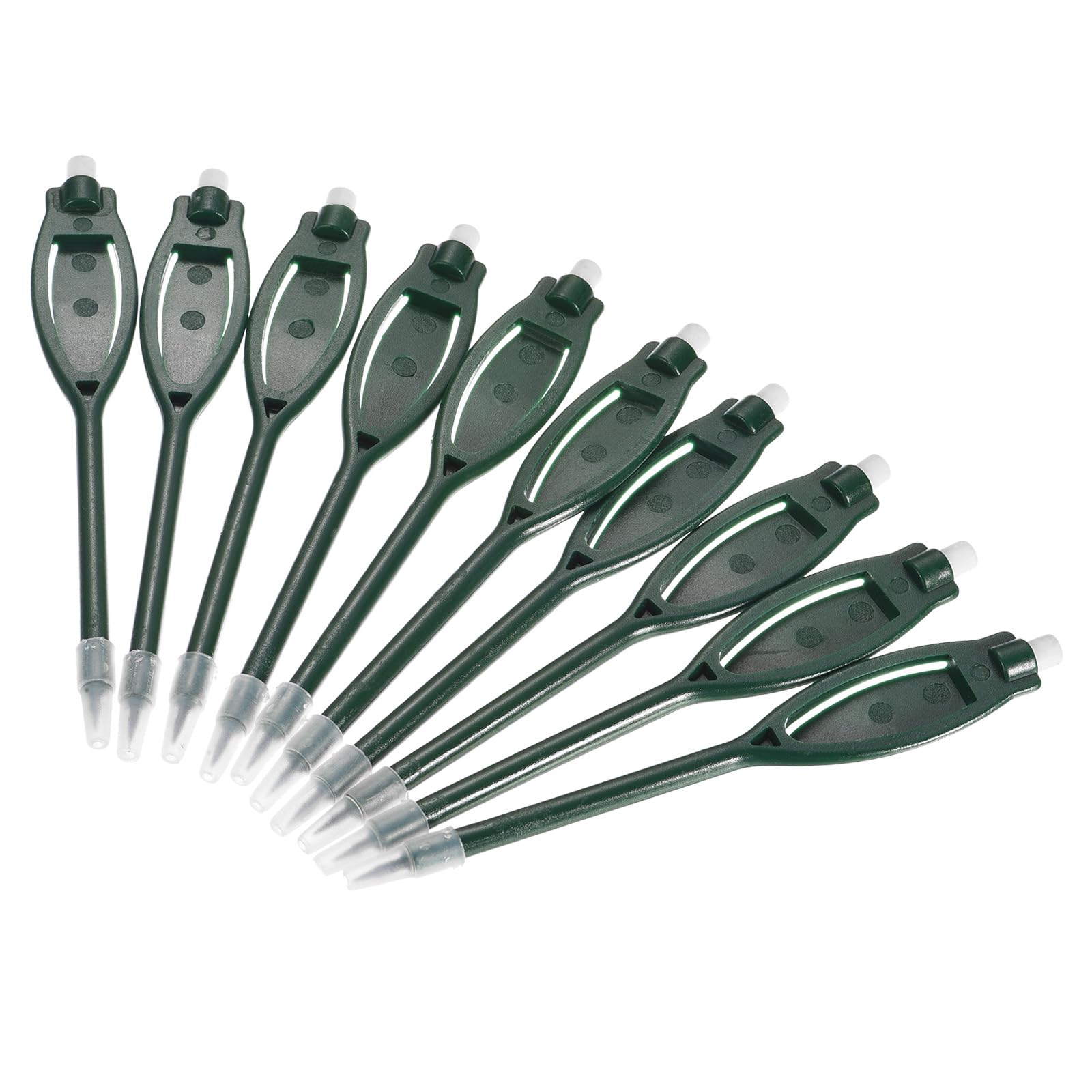 M METERXITY 20 Pack Golf Scoring Pencils with Eraser - Golf Marker Pens, Oval Handle with Clip, Apply to Golf Events (Dark Green)