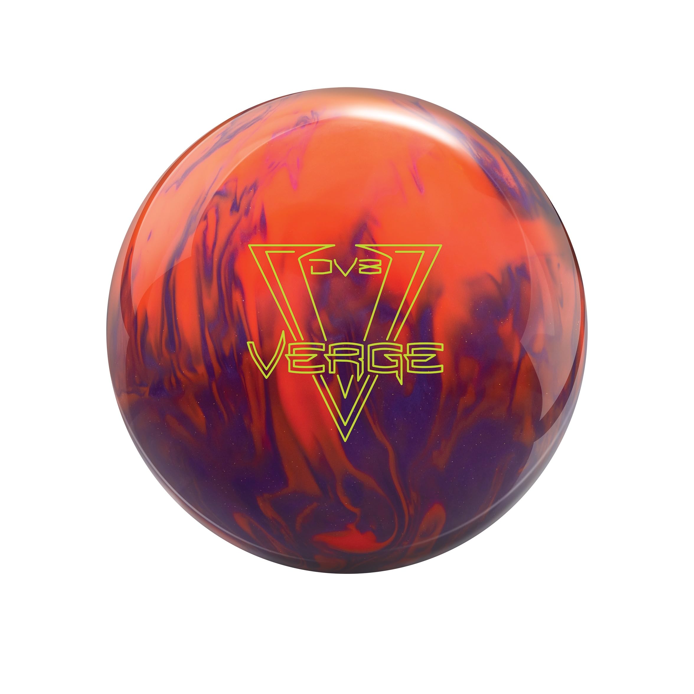Photo 1 of DV8 PRE-DRILLED Verge Hybrid Bowling Ball - Orange/Purple Sparkle 16lbs