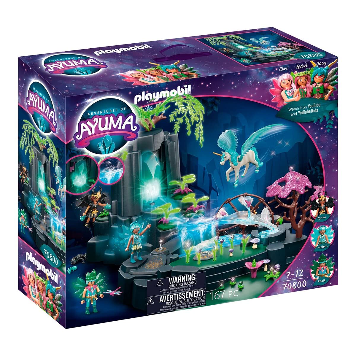 Playmobil Adventures of Ayuma 70800 Magical Energy Source, To play with water, With light and fog function, For ages 7+