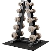 Aurorafy Neoprene Dumbbell Set with Rack - Non-Slip Strength Training Weights for Home Gym &amp; Fitness Equipment, Multiple Sizes