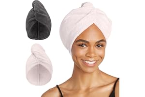 Turbie Twist Microfiber Hair Towel Wrap - The Original Quick Dry, Anti-Frizz Turban Towel for Thick, Long, and Curly Hair - B