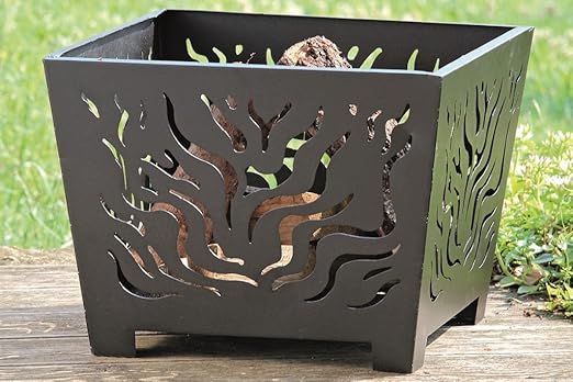 Feuerkorb Pflanztopf Rom H30cm Übertopf Eisen schwarz Gartendeko