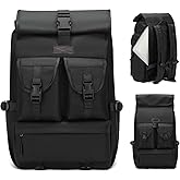 SUIKIHUM Roll-top Backpack for Men Women, Waterproof Laptop Backpack 15.6" with Quick Access Zipper, Expandable Roll Top Commute Bag for Travel Work College