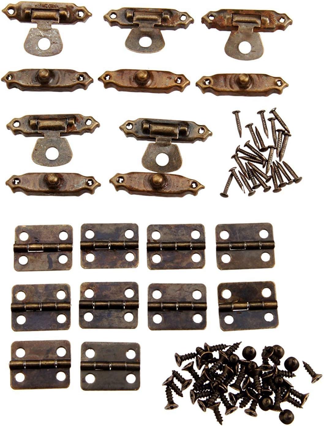 Bisagras RETYLY 5 Piezas Cerrojo Pestillo De Puerta De Gabinete Antiguo