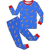 Little Hand Boys Allover Prints Pajamas 2 Pieces Long Sleeve Jammies Set Toddler Pjs Sleepwear Size 2-8 Years